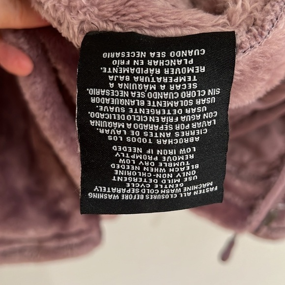 33• Heat Size Small Mauve Teddy Cozy Soft Faux Fur Zip Up Funnel Neck Jacket - Picture 7 of 7